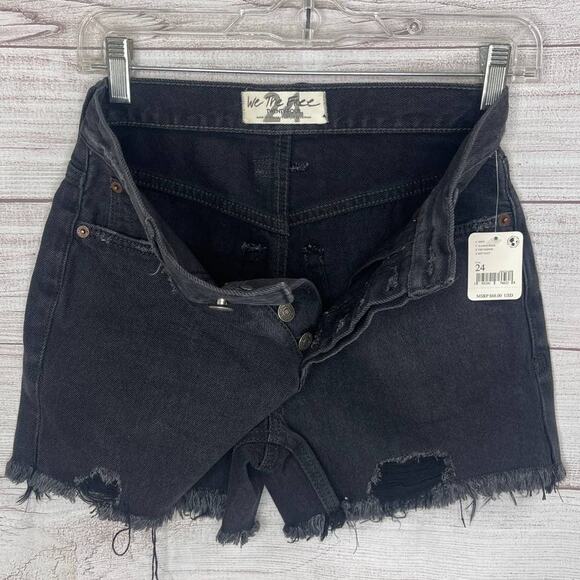 NWT Free People Makai Washed Black Cut Off Shorts Women's Size 24 - Picture 5 of 9